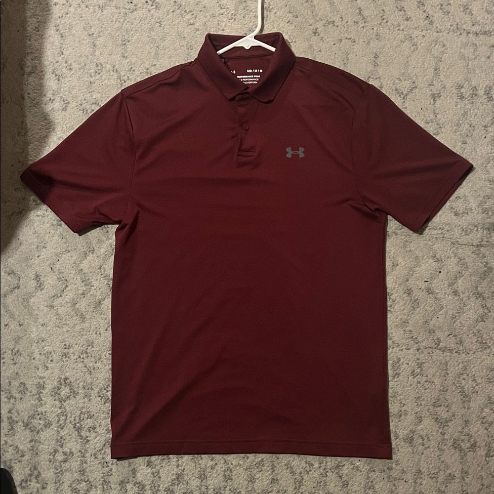 Under Armour Men's Burgundy Polo Shirt